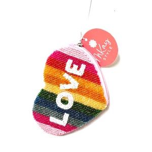 Rainbow Heart Mini Coin Pouch